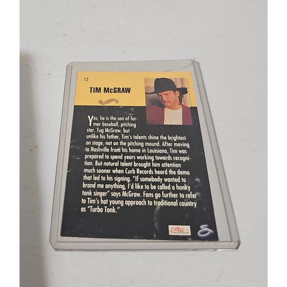 Tim McGraw 1993 Sterling Country Gold Series Card Trading Card - Picture 5 of 6